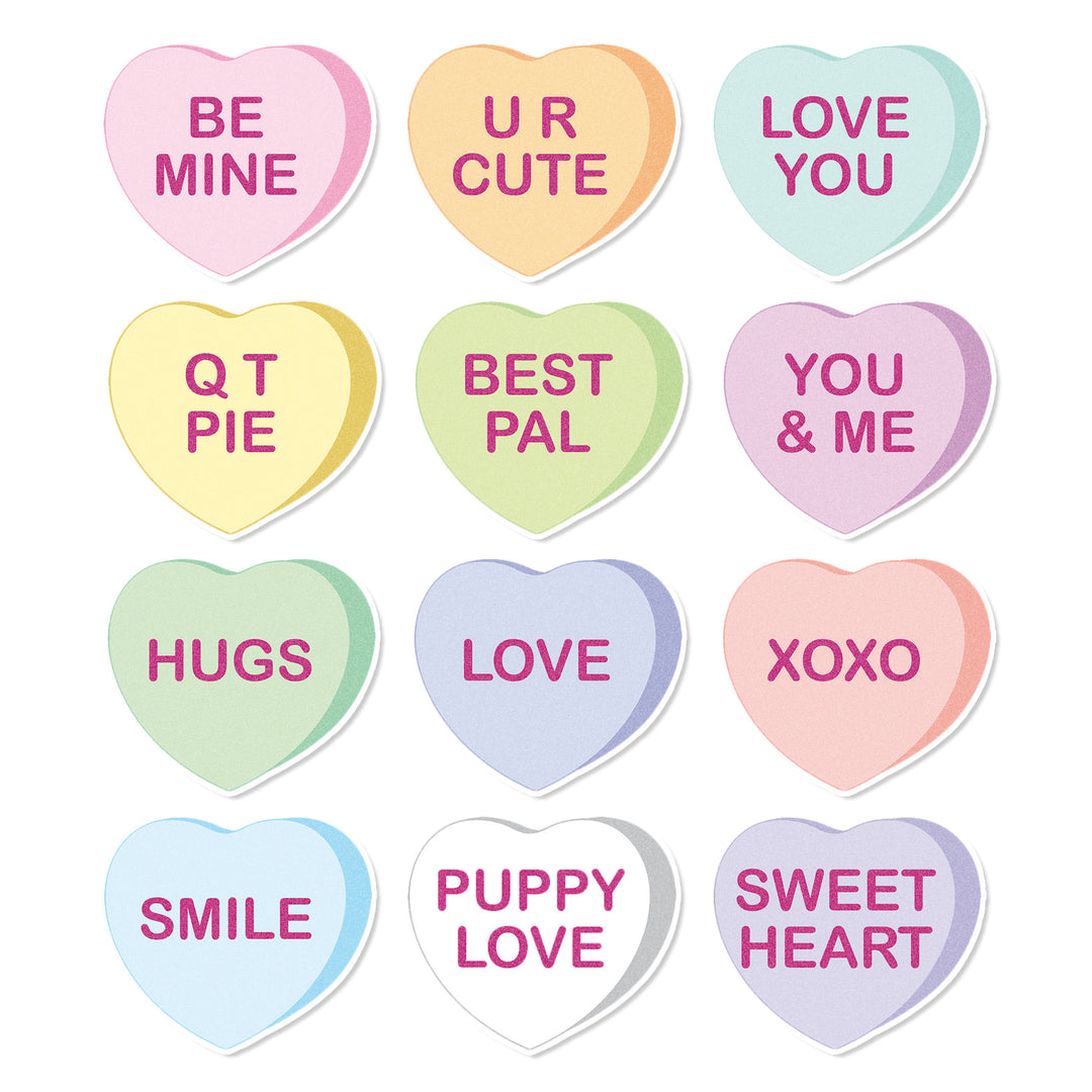 Conversation Hearts Edible Cupcake Toppers – Sprinkle Pop