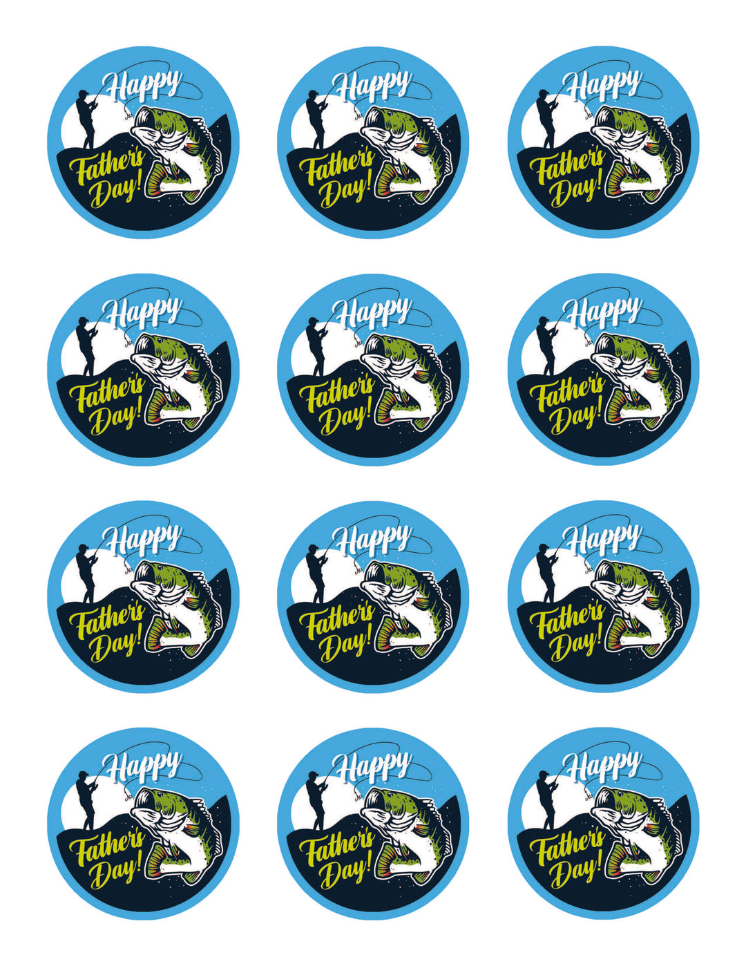 Father's Day Fishing - Sticker Set