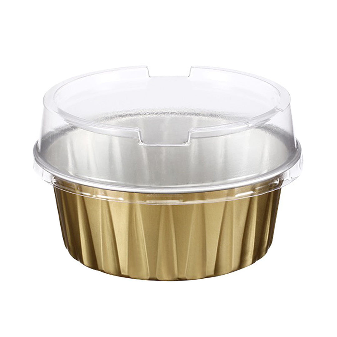 Gold Mini Round Pans with Lids, Set of 12