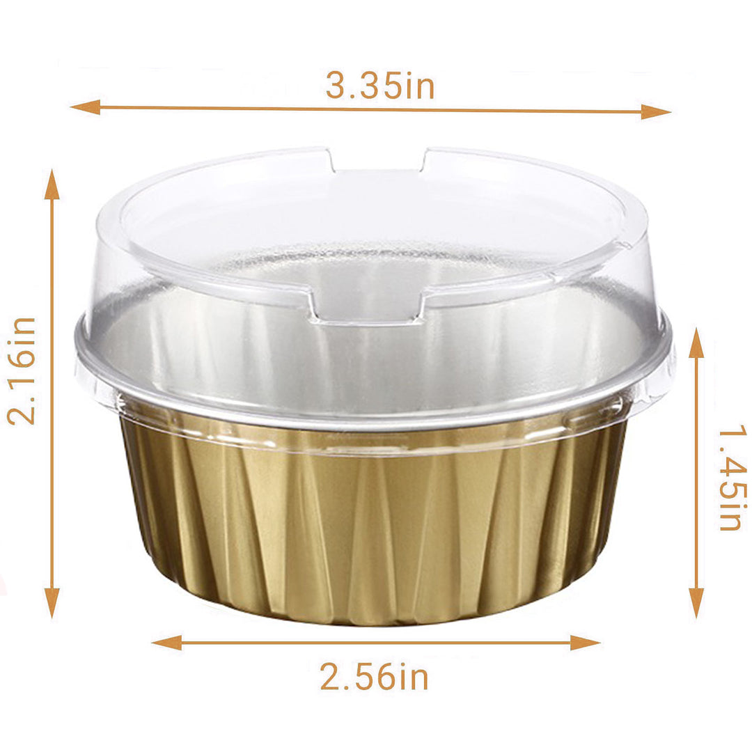 Gold Mini Round Pans with Lids
