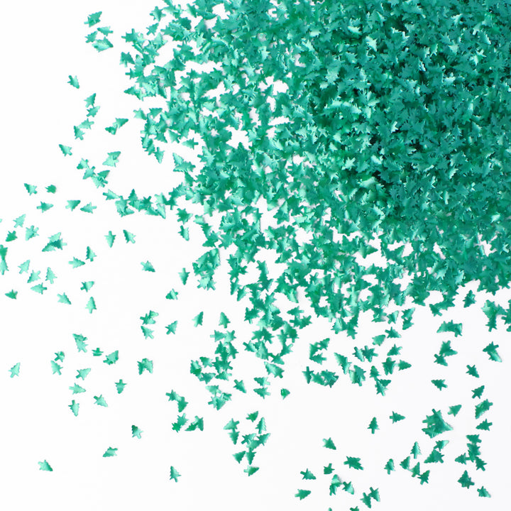 Green Glitter Trees