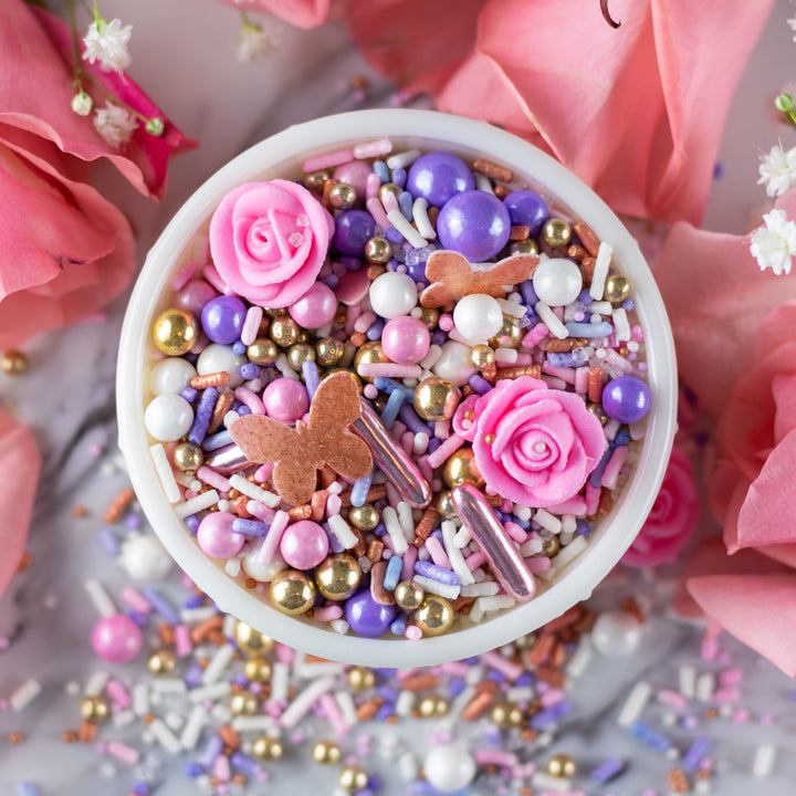 Rose Gold Butterfly Sprinkle Mix