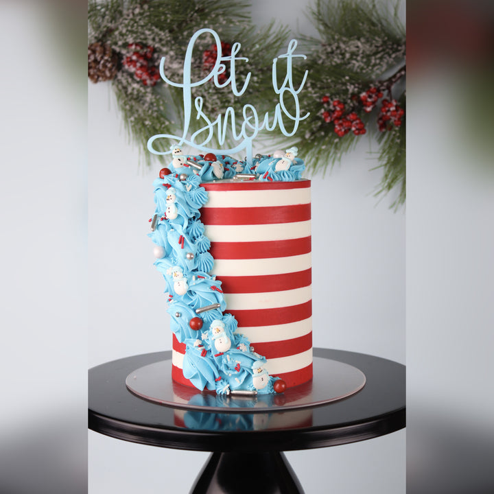 Let It Snow Acrylic Cake Topper