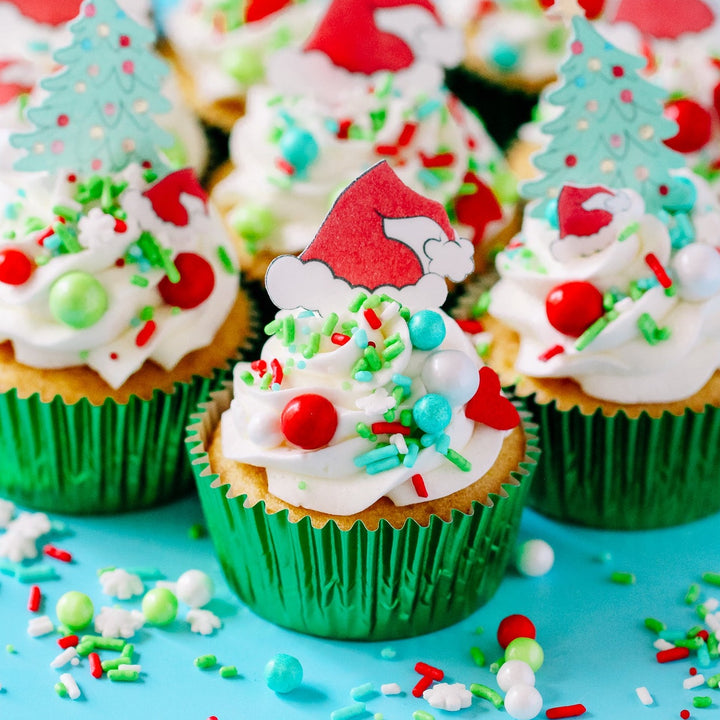 Crooked Christmas Edible Cupcake Toppers