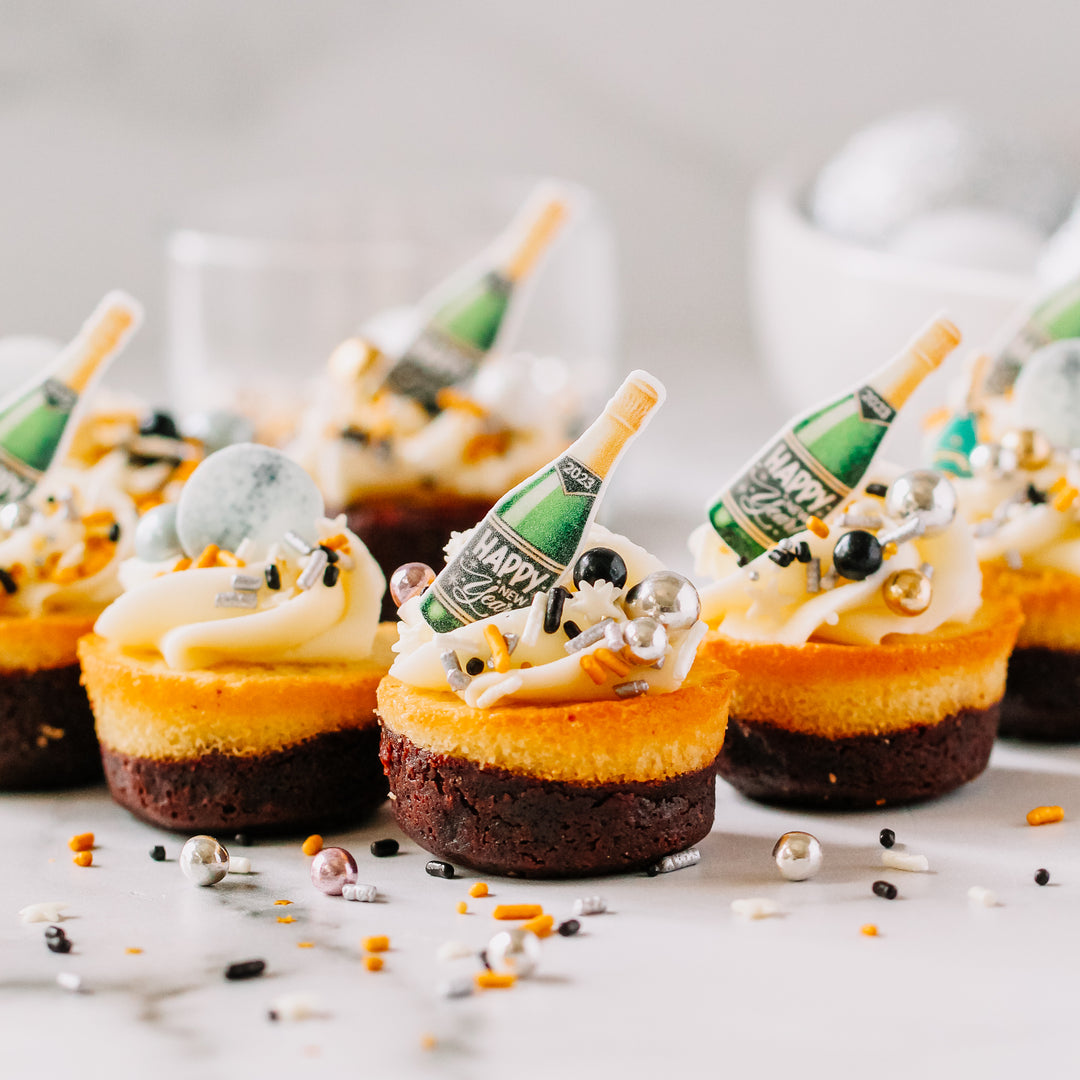 Pop The Champagne Edible Cupcake Toppers