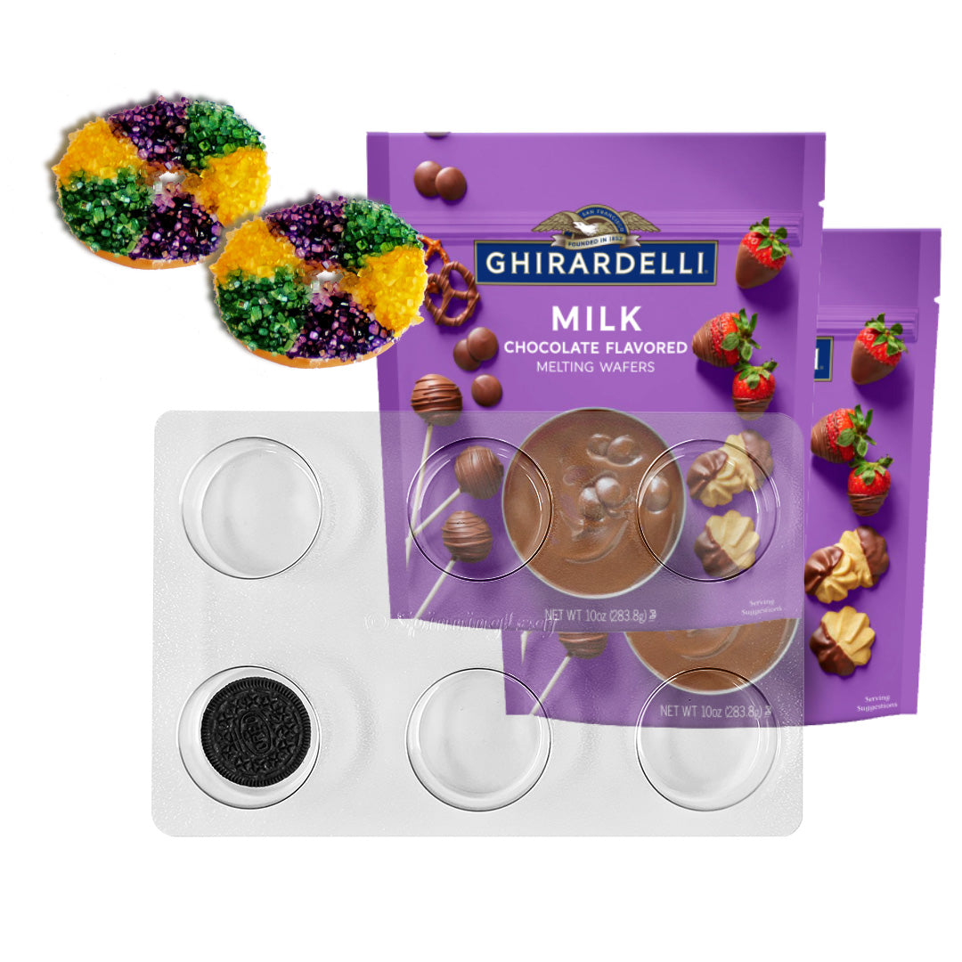 Bundle - King Cake Chocolate Covered Cookies