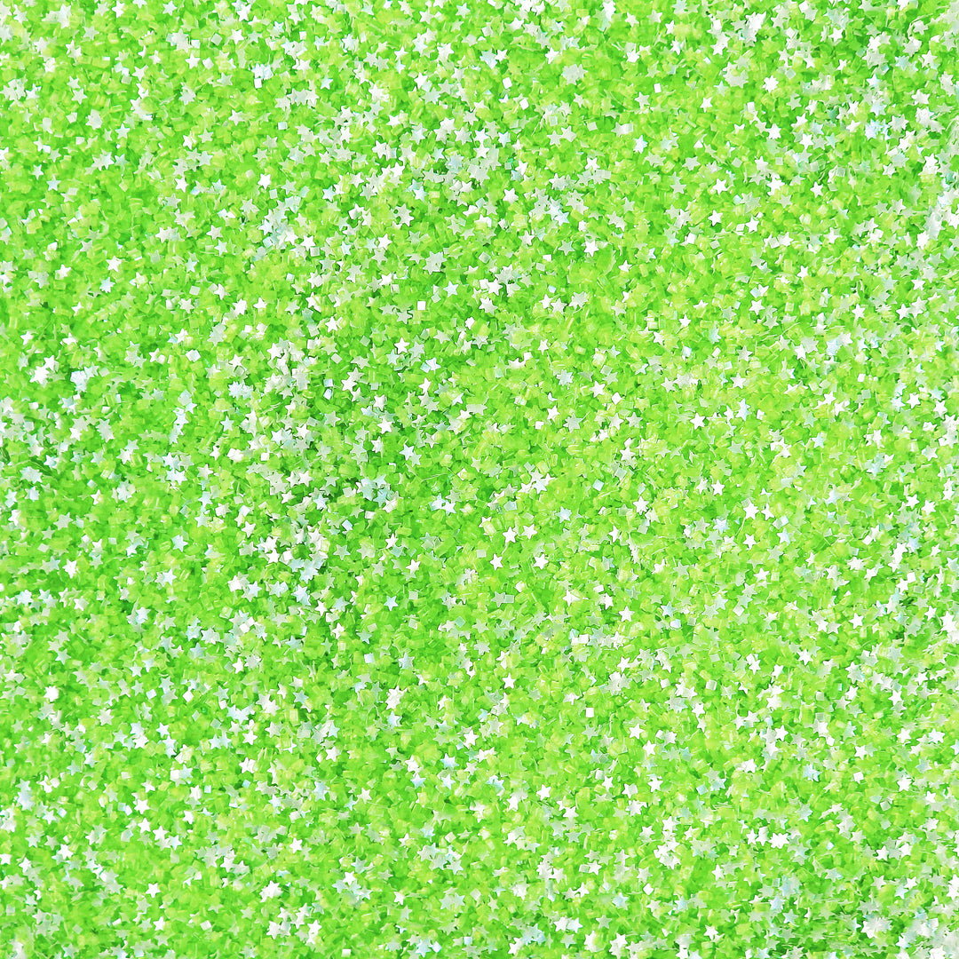 Lime green glittery sugar 