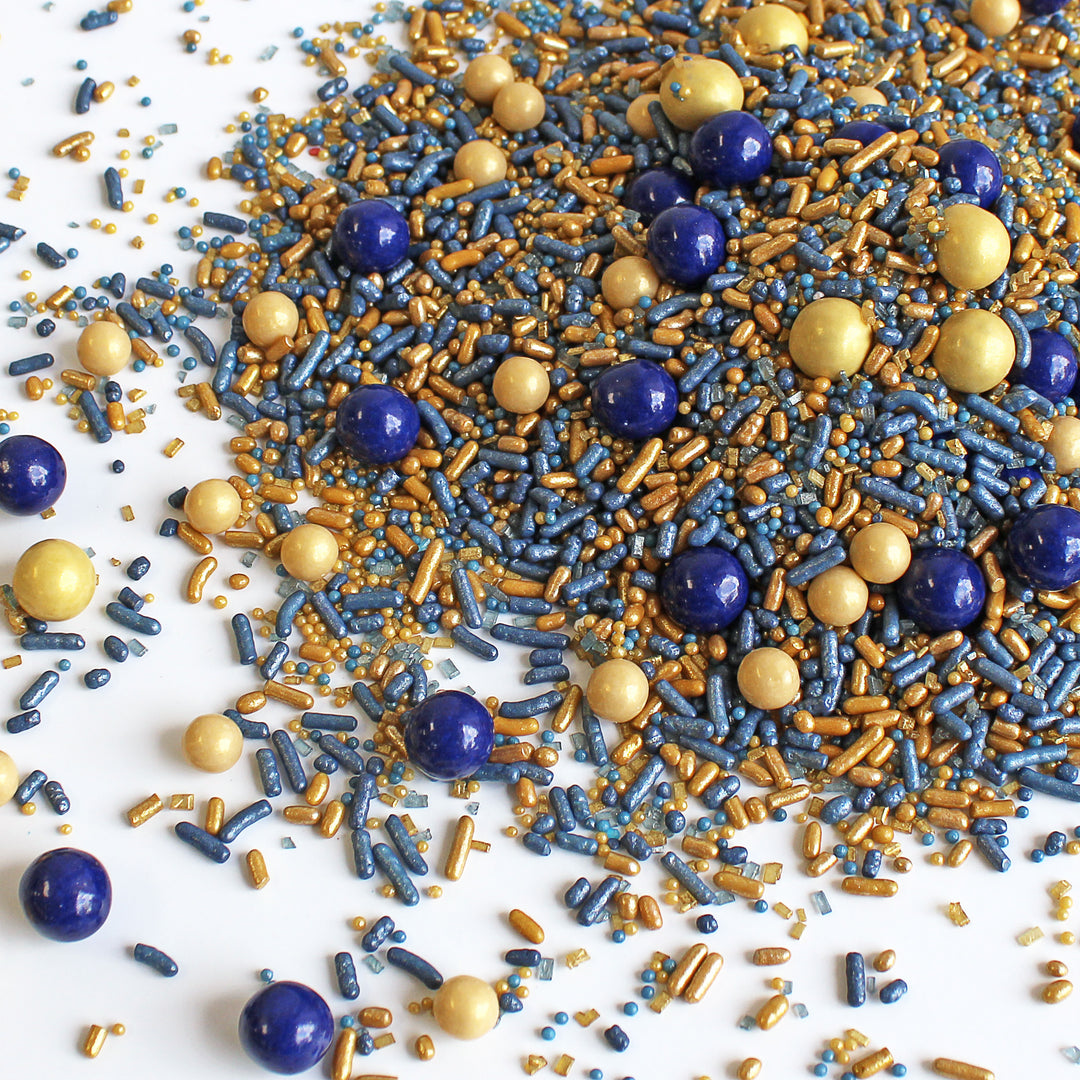 Navy Blue & Gold Sporty Sprinkles – Sprinkle Pop