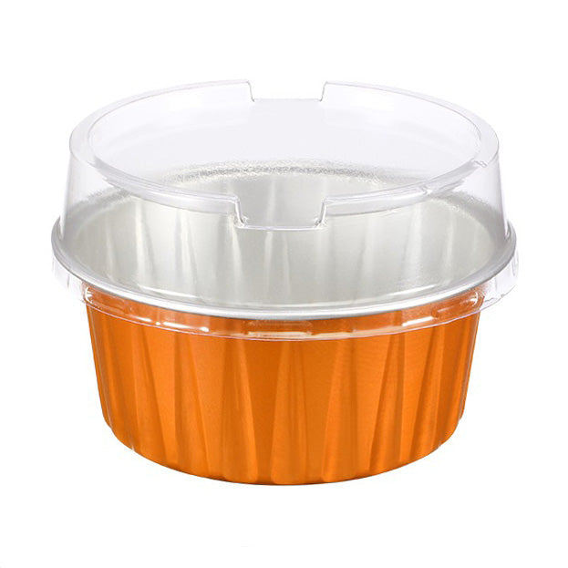 Orange Mini Round Pans with Lids