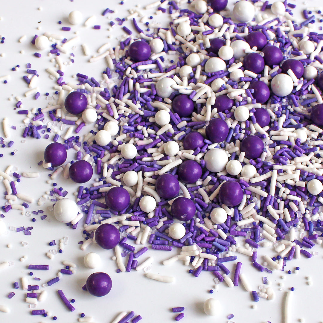 Purple & White Sporty Sprinkles