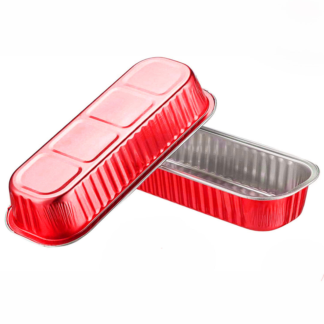 Red Narrow Pan with Lid