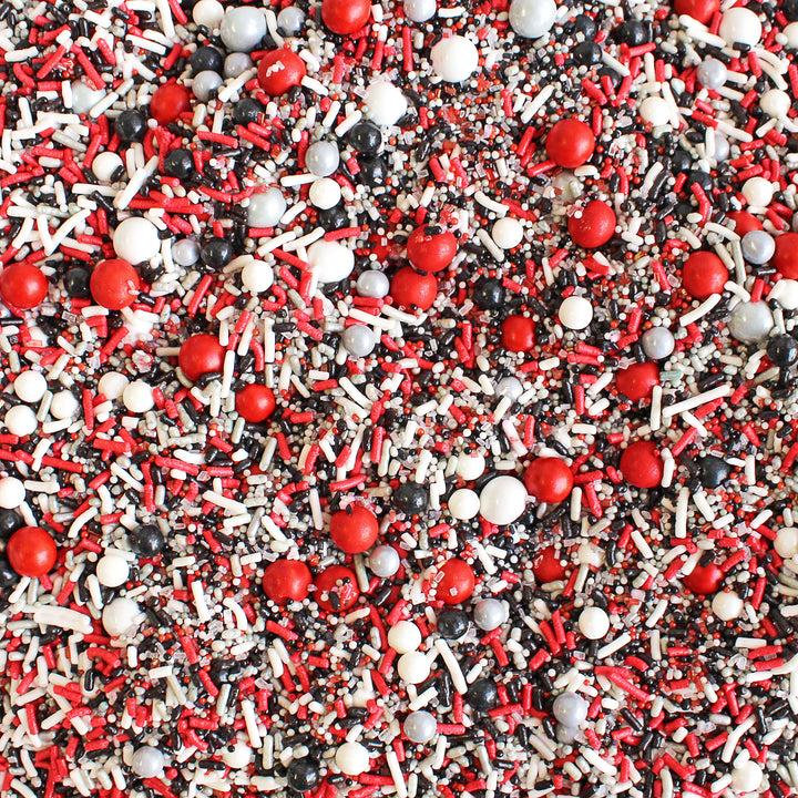 Red, Black, Silver & White Sporty Sprinkles