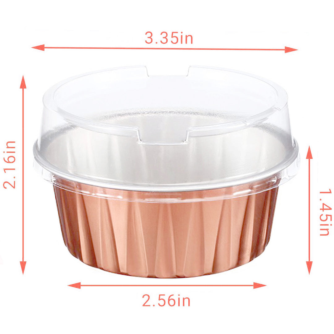 Rose Gold Mini Round Pans with Lids