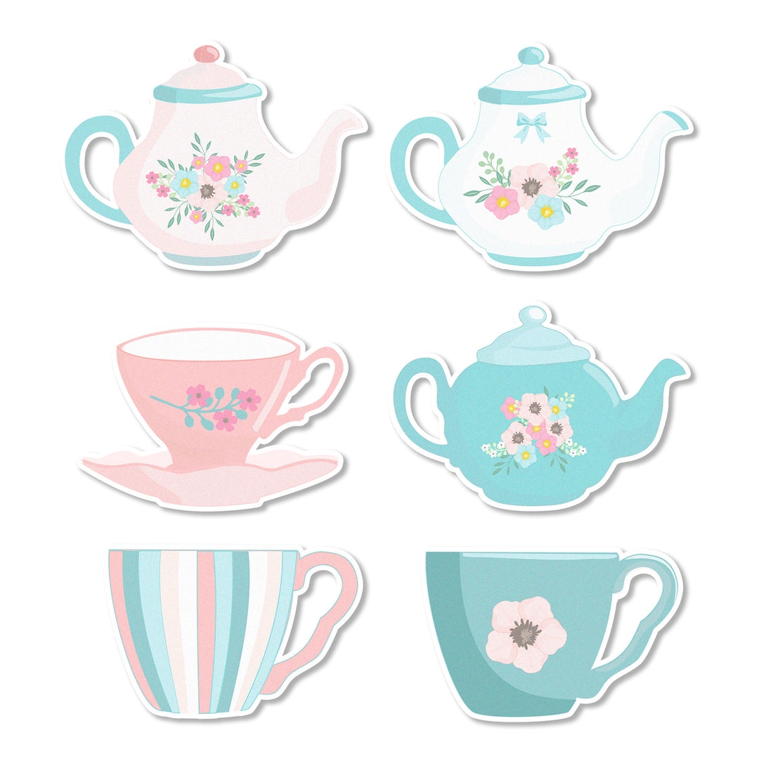 Tea Party Edible Cupcake Toppers