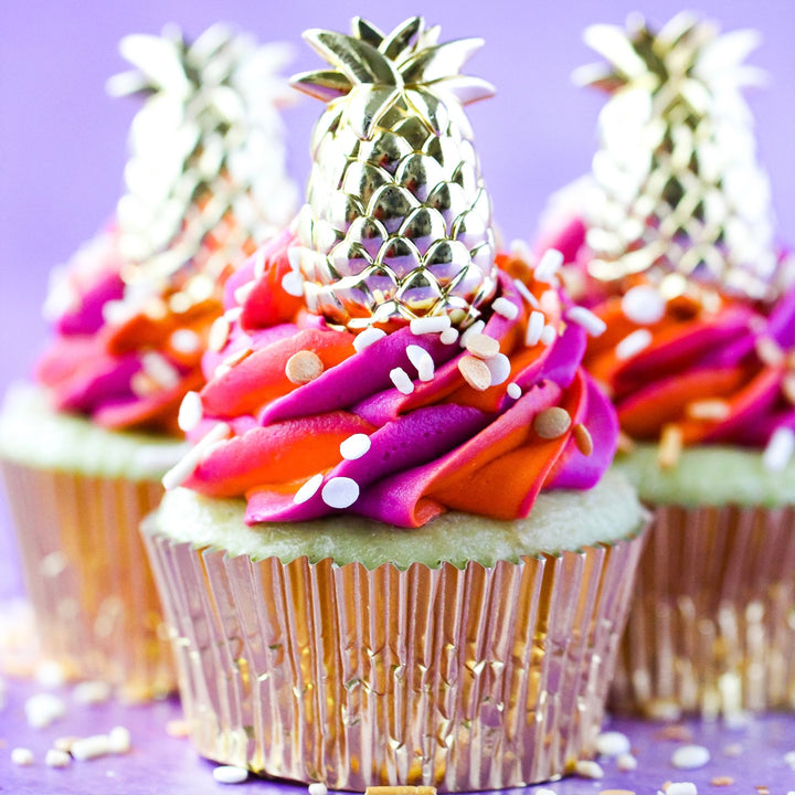 Gold Pineapple Dessert Toppers