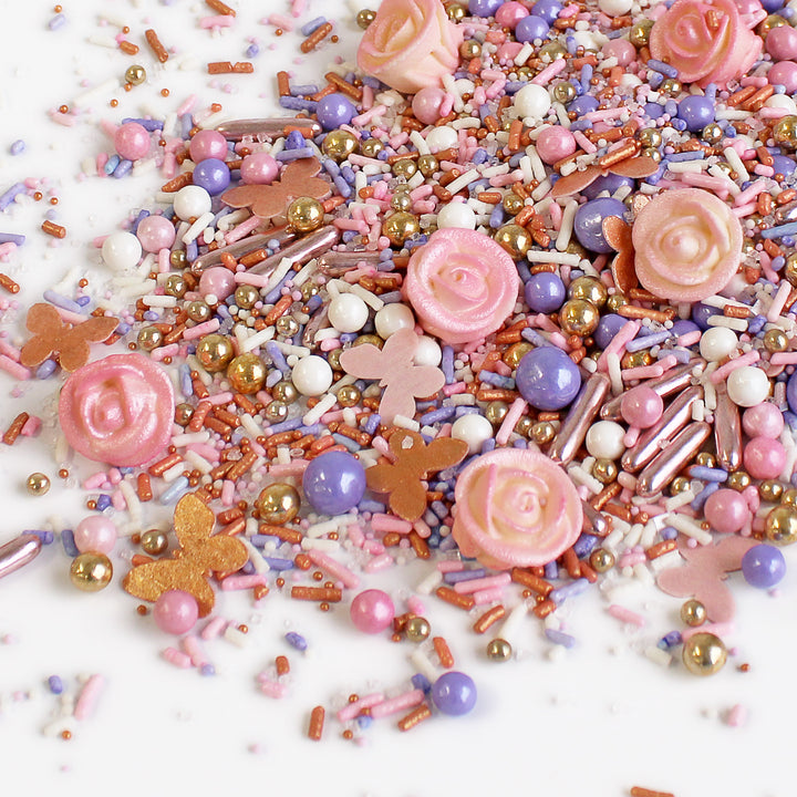 Rose Gold Butterfly Sprinkle Mix